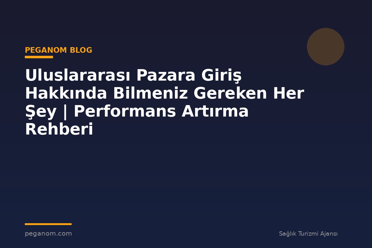 Uluslararası Pazara Giriş Hakkında Bilmeniz Gereken Her Şey | Performans Artırma Rehberi
