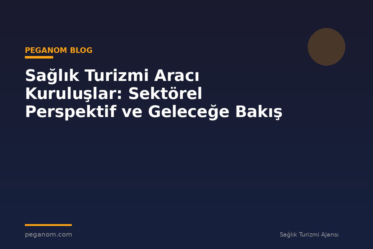 Sağlık Turizmi Aracı Kuruluşlar: Sektörel Perspektif ve Geleceğe Bakış