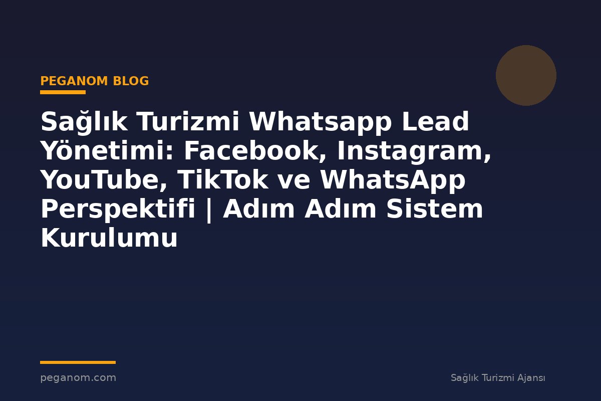 Sağlık Turizmi Whatsapp Lead Yönetimi: Facebook, Instagram, YouTube, TikTok ve WhatsApp Perspektifi | Adım Adım Sistem Kurulumu