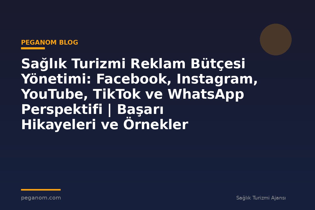 Sağlık Turizmi Reklam Bütçesi Yönetimi: Facebook, Instagram, YouTube, TikTok ve WhatsApp Perspektifi | Başarı Hikayeleri ve Örnekler