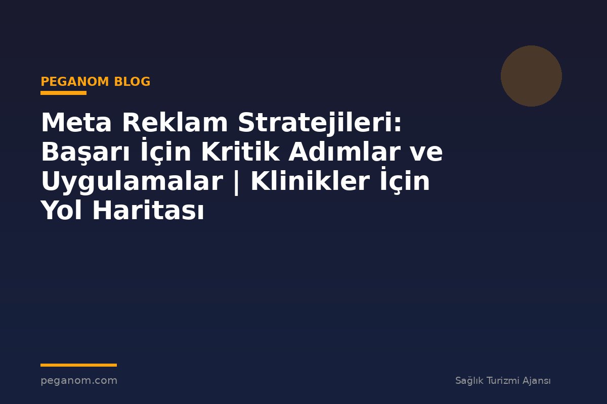 Meta Reklam Stratejileri: Başarı İçin Kritik Adımlar ve Uygulamalar | Klinikler İçin Yol Haritası