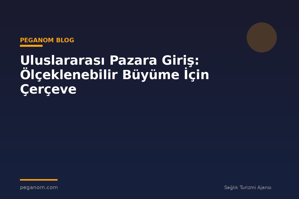 Uluslararası Pazara Giriş: Ölçeklenebilir Büyüme İçin Çerçeve