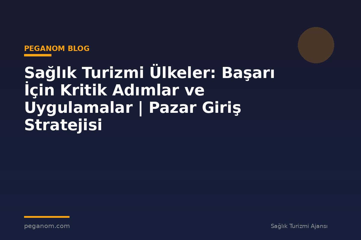 Sağlık Turizmi Ülkeler: Başarı İçin Kritik Adımlar ve Uygulamalar | Pazar Giriş Stratejisi