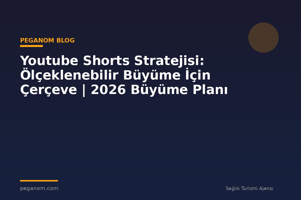 Youtube Shorts Stratejisi: Ölçeklenebilir Büyüme İçin Çerçeve | 2026 Büyüme Planı