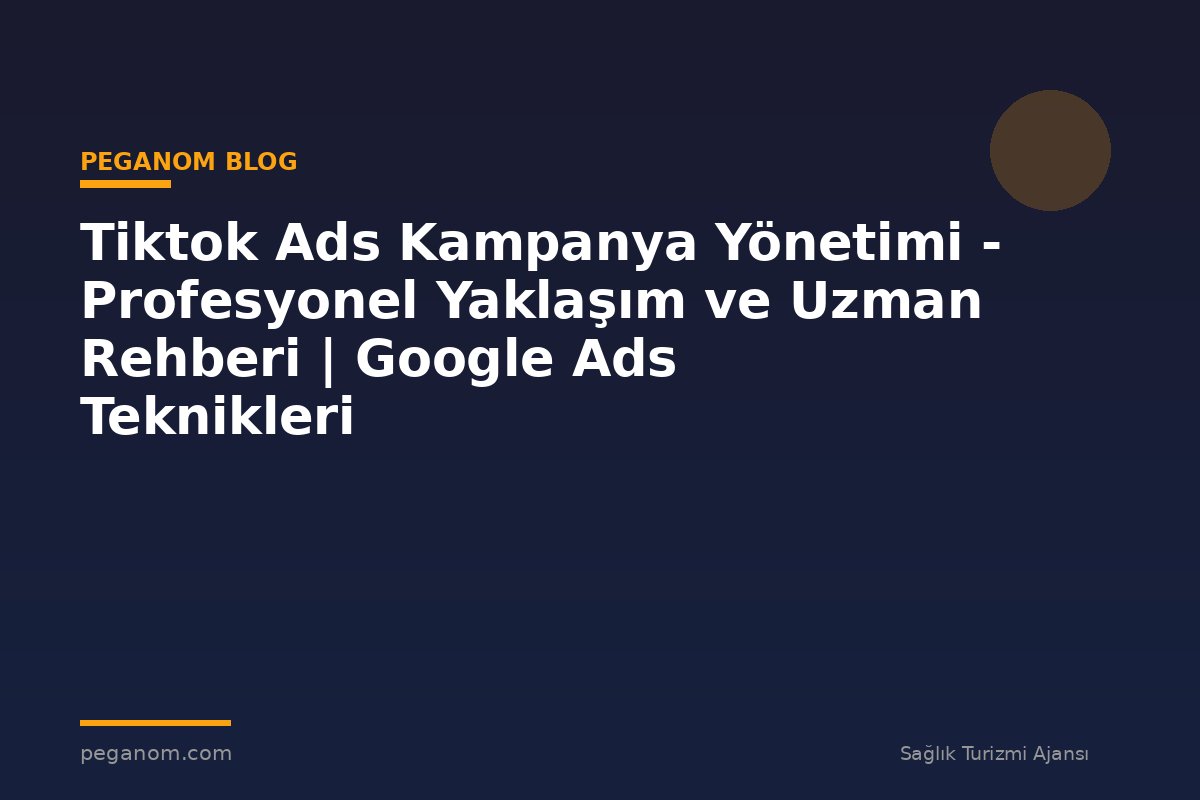 Tiktok Ads Kampanya Yönetimi - Profesyonel Yaklaşım ve Uzman Rehberi | Google Ads Teknikleri