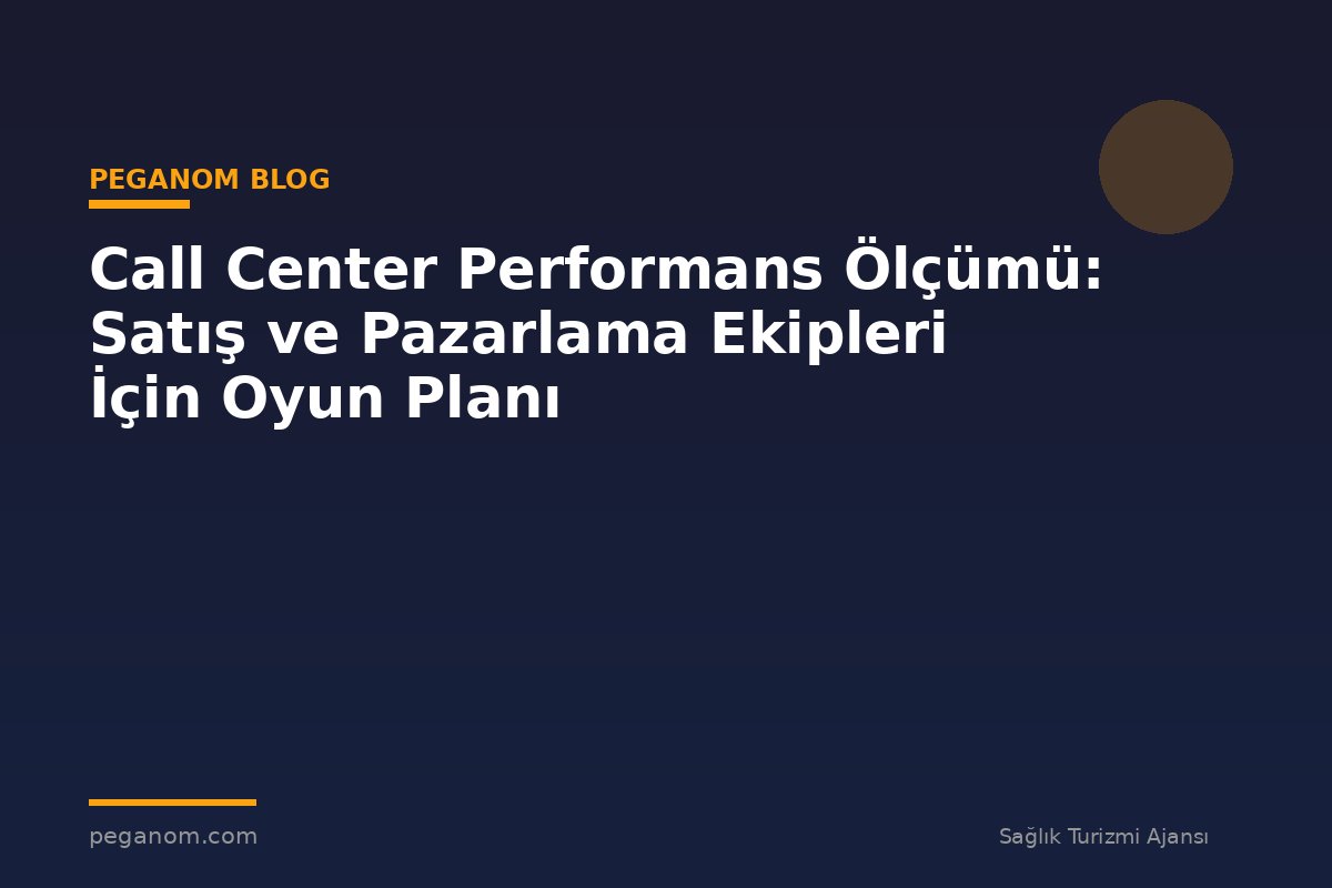 Call Center Performans Ölçümü: Satış ve Pazarlama Ekipleri İçin Oyun Planı