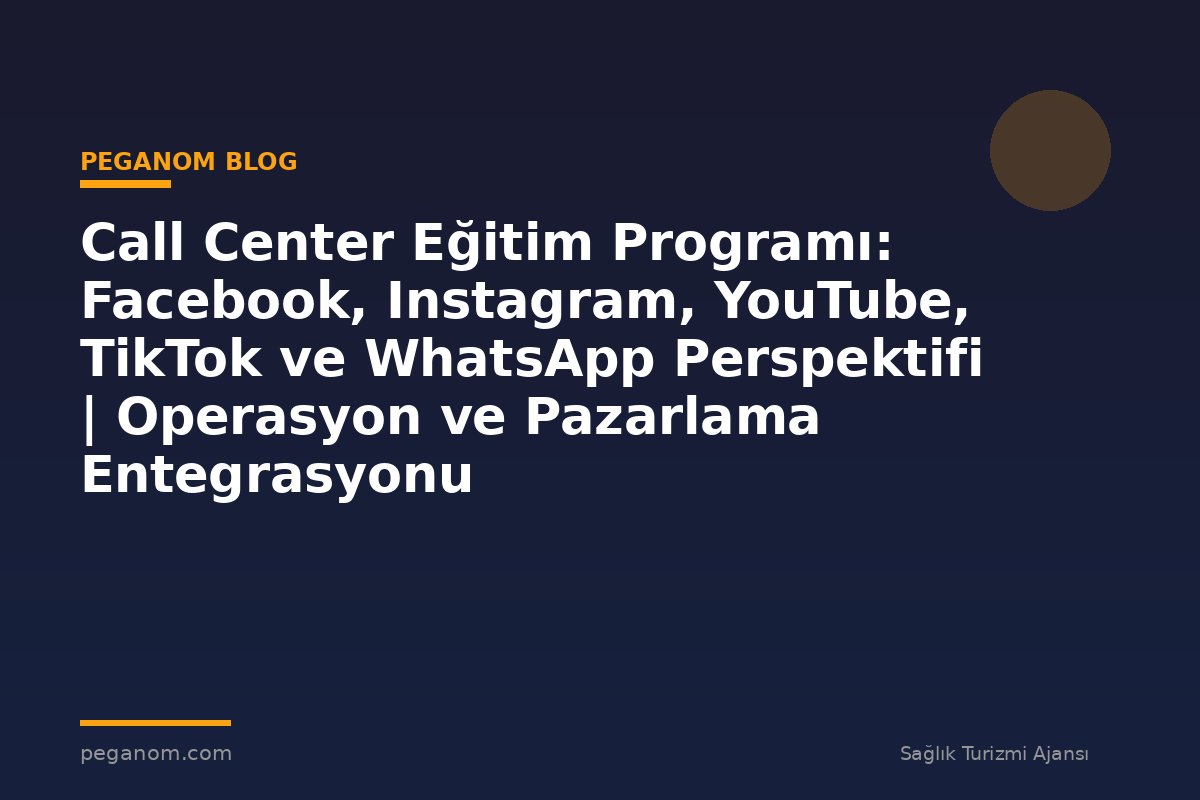 Call Center Eğitim Programı: Facebook, Instagram, YouTube, TikTok ve WhatsApp Perspektifi | Operasyon ve Pazarlama Entegrasyonu