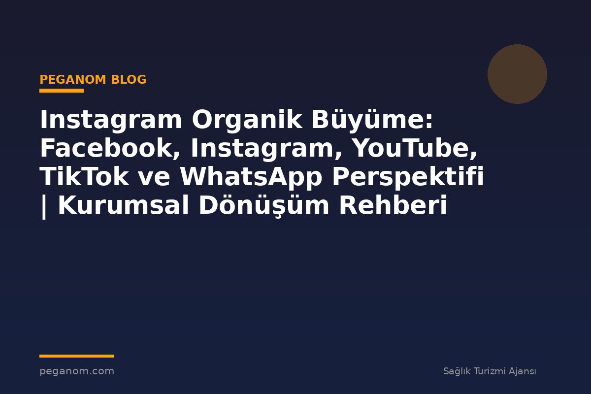 Instagram Organik Büyüme: Facebook, Instagram, YouTube, TikTok ve WhatsApp Perspektifi | Kurumsal Dönüşüm Rehberi