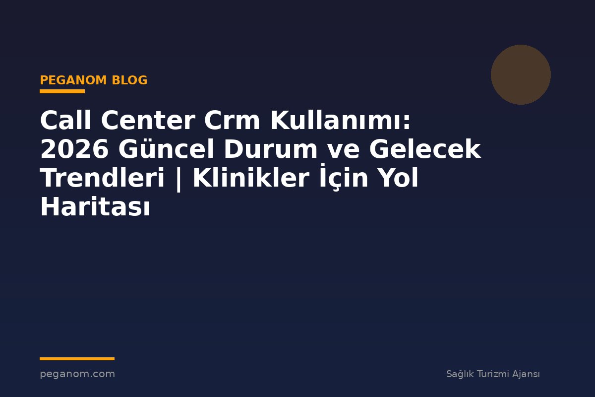Call Center Crm Kullanımı: 2026 Güncel Durum ve Gelecek Trendleri | Klinikler İçin Yol Haritası