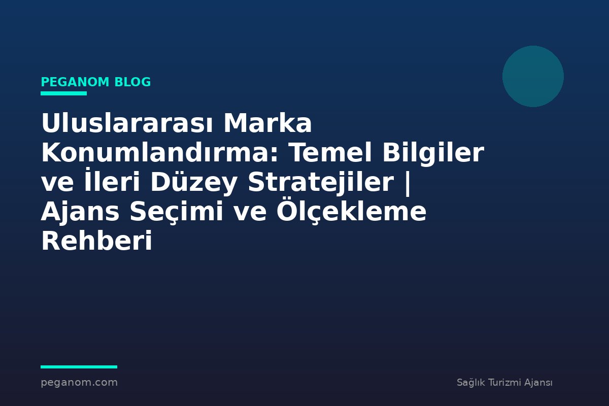 Uluslararası Marka Konumlandırma: Temel Bilgiler ve İleri Düzey Stratejiler | Ajans Seçimi ve Ölçekleme Rehberi