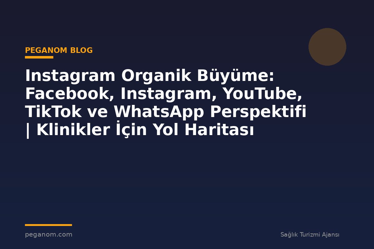 Instagram Organik Büyüme: Facebook, Instagram, YouTube, TikTok ve WhatsApp Perspektifi | Klinikler İçin Yol Haritası