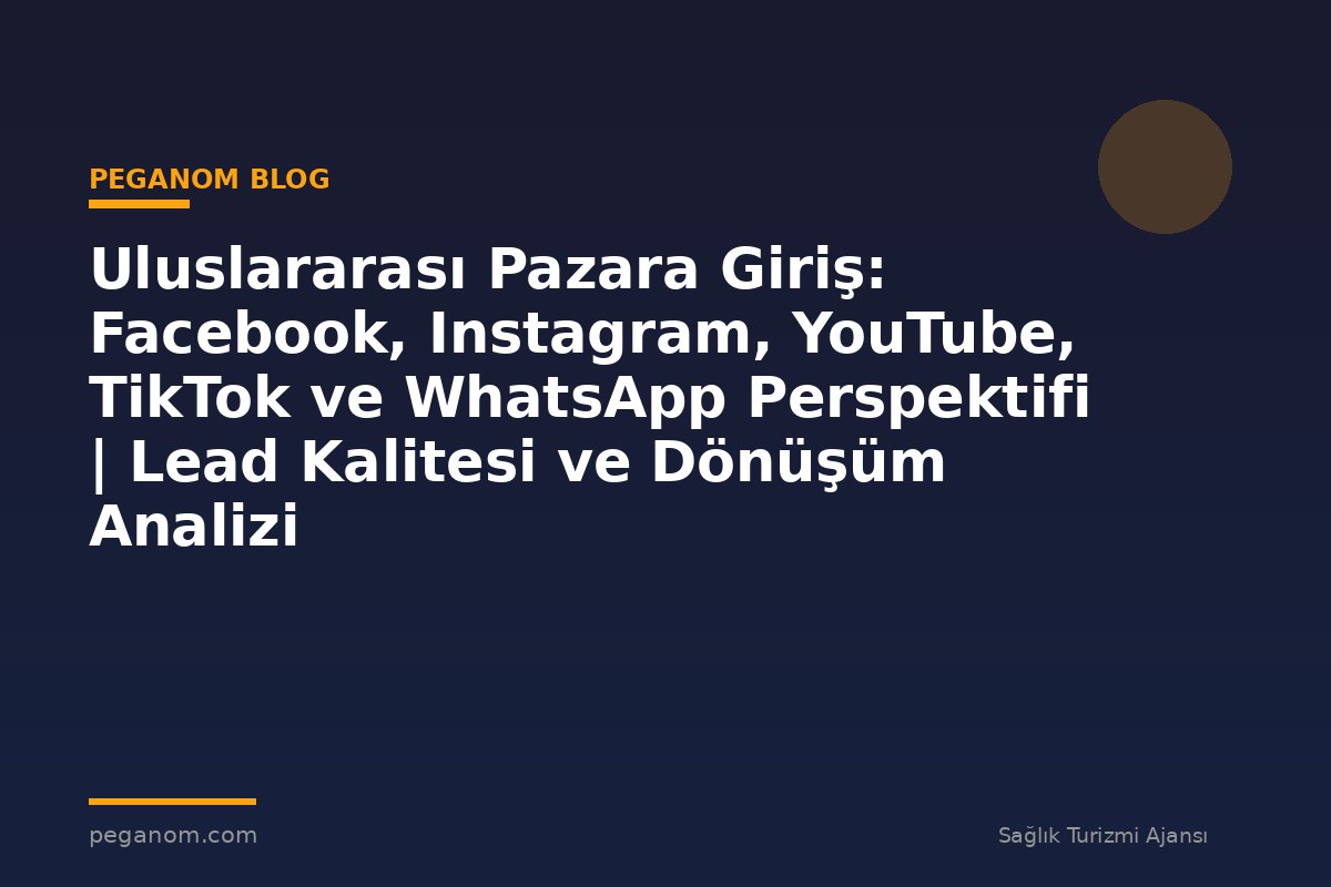 Uluslararası Pazara Giriş: Facebook, Instagram, YouTube, TikTok ve WhatsApp Perspektifi | Lead Kalitesi ve Dönüşüm Analizi