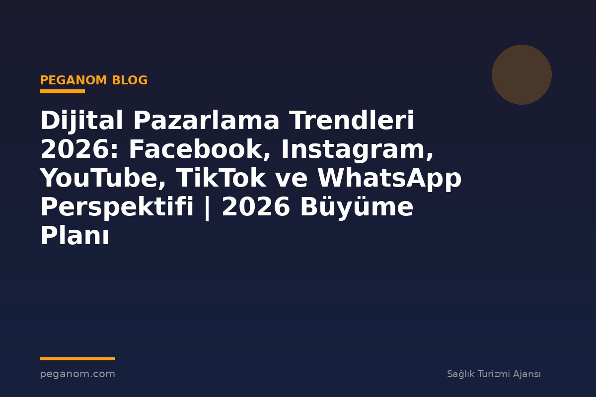 Dijital Pazarlama Trendleri 2026: Facebook, Instagram, YouTube, TikTok ve WhatsApp Perspektifi | 2026 Büyüme Planı