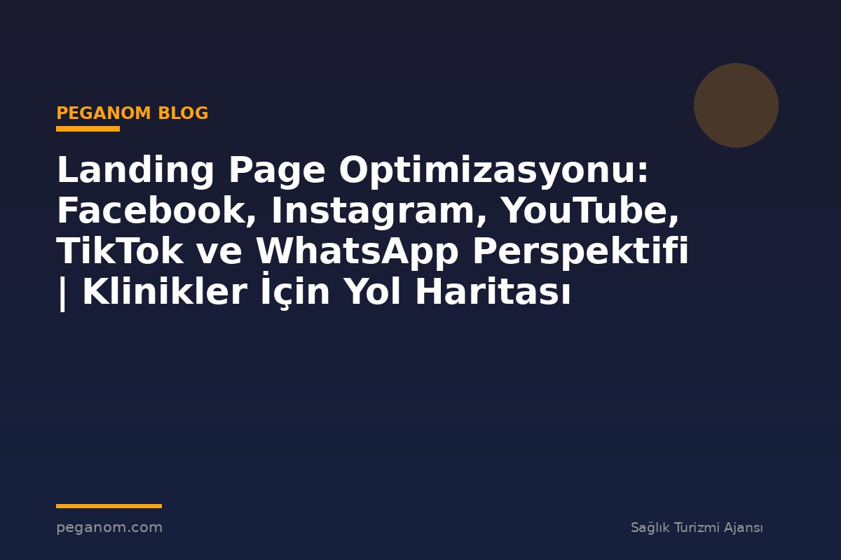 Landing Page Optimizasyonu: Facebook, Instagram, YouTube, TikTok ve WhatsApp Perspektifi | Klinikler İçin Yol Haritası