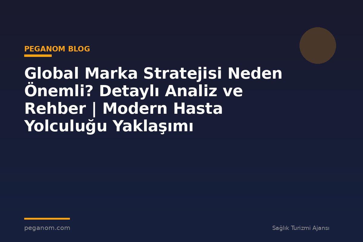 Global Marka Stratejisi Neden Önemli? Detaylı Analiz ve Rehber | Modern Hasta Yolculuğu Yaklaşımı