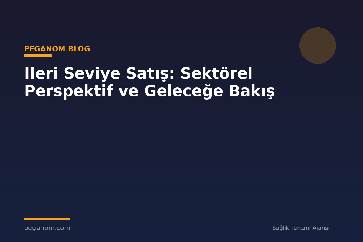Ileri Seviye Satış: Sektörel Perspektif ve Geleceğe Bakış
