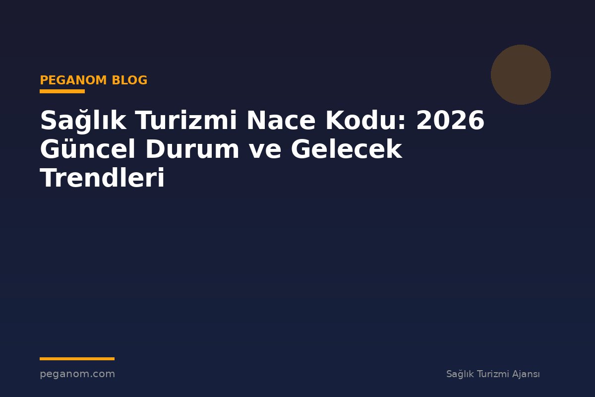 Sağlık Turizmi Nace Kodu: 2026 Güncel Durum ve Gelecek Trendleri