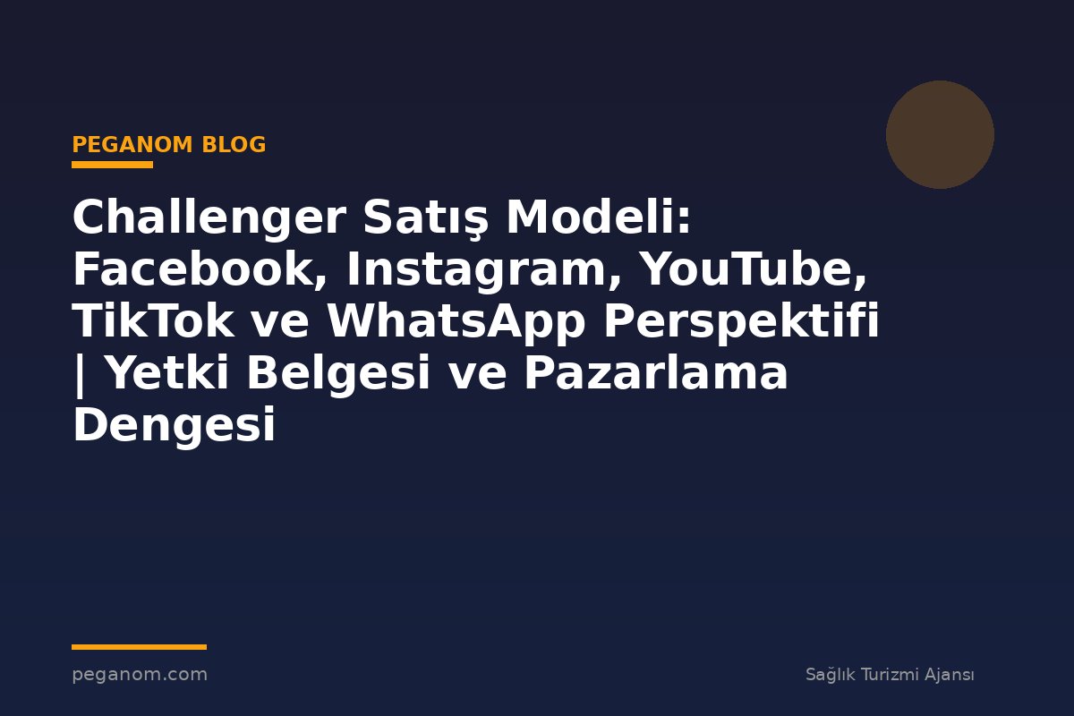 Challenger Satış Modeli: Facebook, Instagram, YouTube, TikTok ve WhatsApp Perspektifi | Yetki Belgesi ve Pazarlama Dengesi