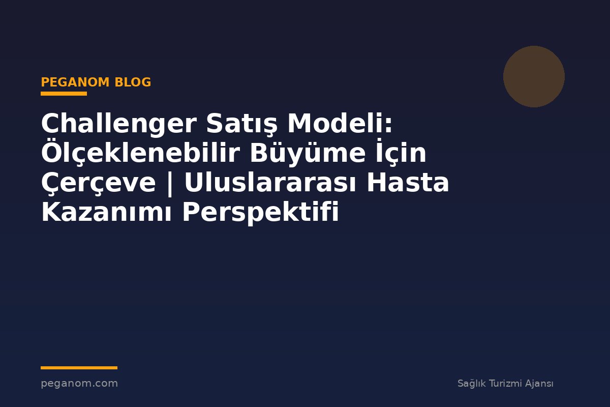 Challenger Satış Modeli: Ölçeklenebilir Büyüme İçin Çerçeve | Uluslararası Hasta Kazanımı Perspektifi