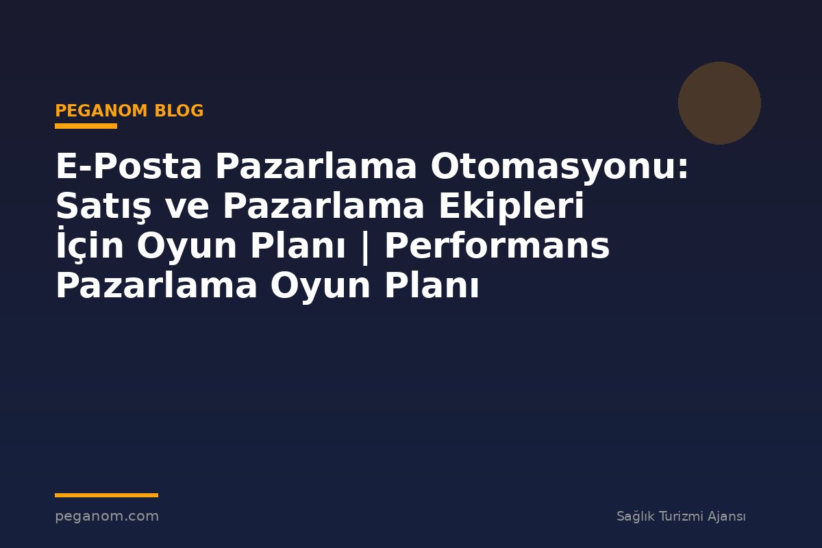 E-Posta Pazarlama Otomasyonu: Satış ve Pazarlama Ekipleri İçin Oyun Planı | Performans Pazarlama Oyun Planı