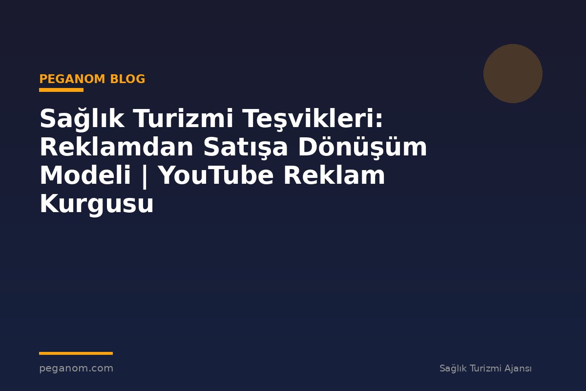 Sağlık Turizmi Teşvikleri: Reklamdan Satışa Dönüşüm Modeli | YouTube Reklam Kurgusu