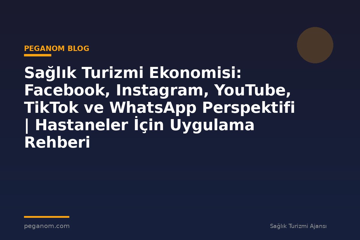 Sağlık Turizmi Ekonomisi: Facebook, Instagram, YouTube, TikTok ve WhatsApp Perspektifi | Hastaneler İçin Uygulama Rehberi