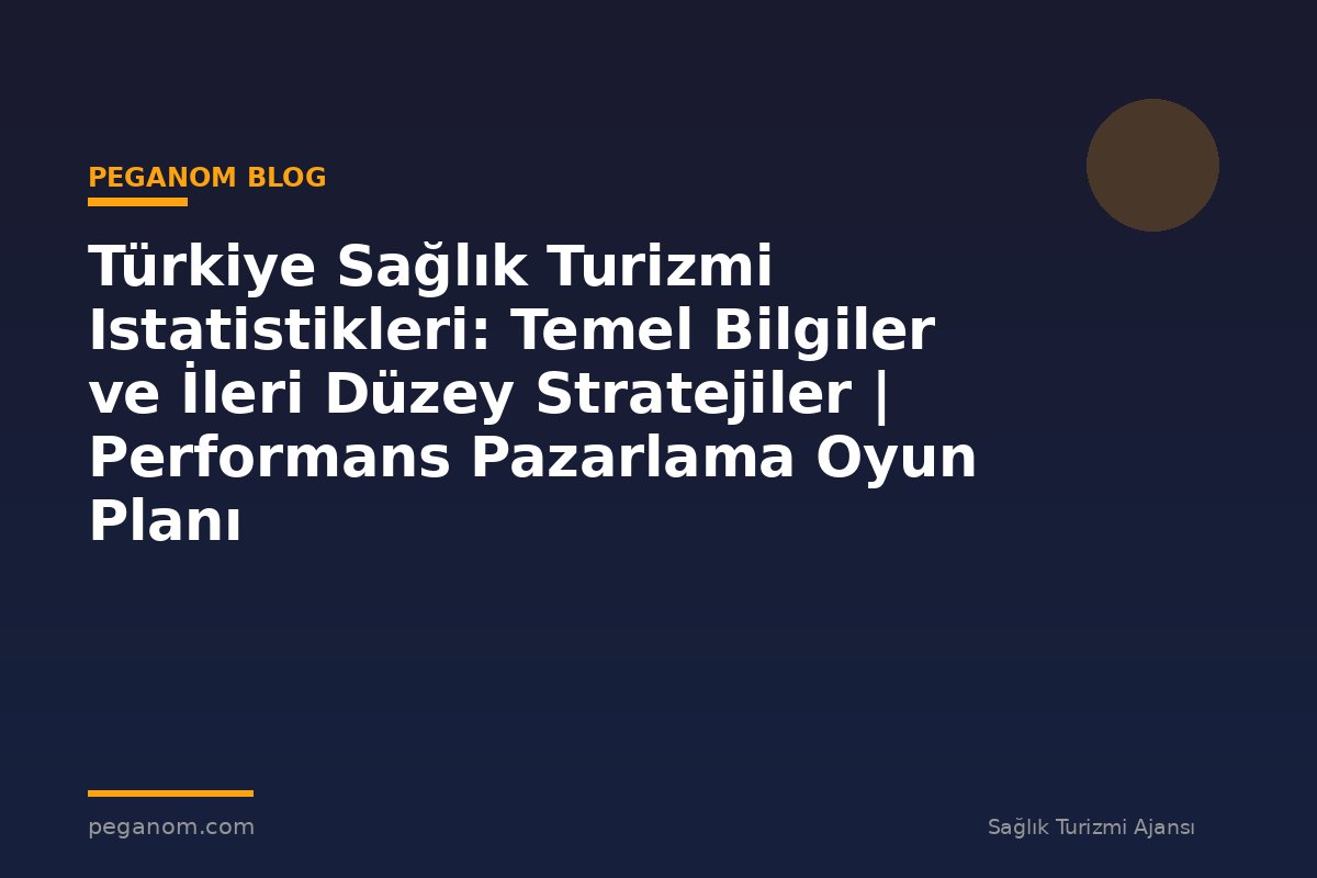 Türkiye Sağlık Turizmi Istatistikleri: Temel Bilgiler ve İleri Düzey Stratejiler | Performans Pazarlama Oyun Planı