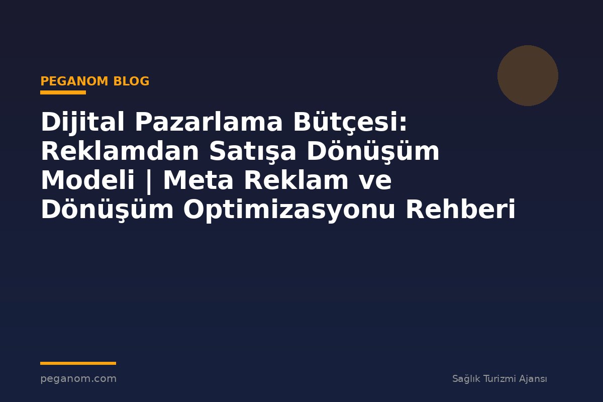 Dijital Pazarlama Bütçesi: Reklamdan Satışa Dönüşüm Modeli | Meta Reklam ve Dönüşüm Optimizasyonu Rehberi