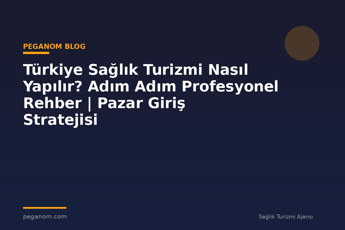 Türkiye Sağlık Turizmi Nasıl Yapılır? Adım Adım Profesyonel Rehber | Pazar Giriş Stratejisi