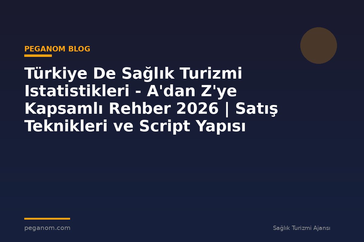 Türkiye De Sağlık Turizmi Istatistikleri - A'dan Z'ye Kapsamlı Rehber 2026 | Satış Teknikleri ve Script Yapısı