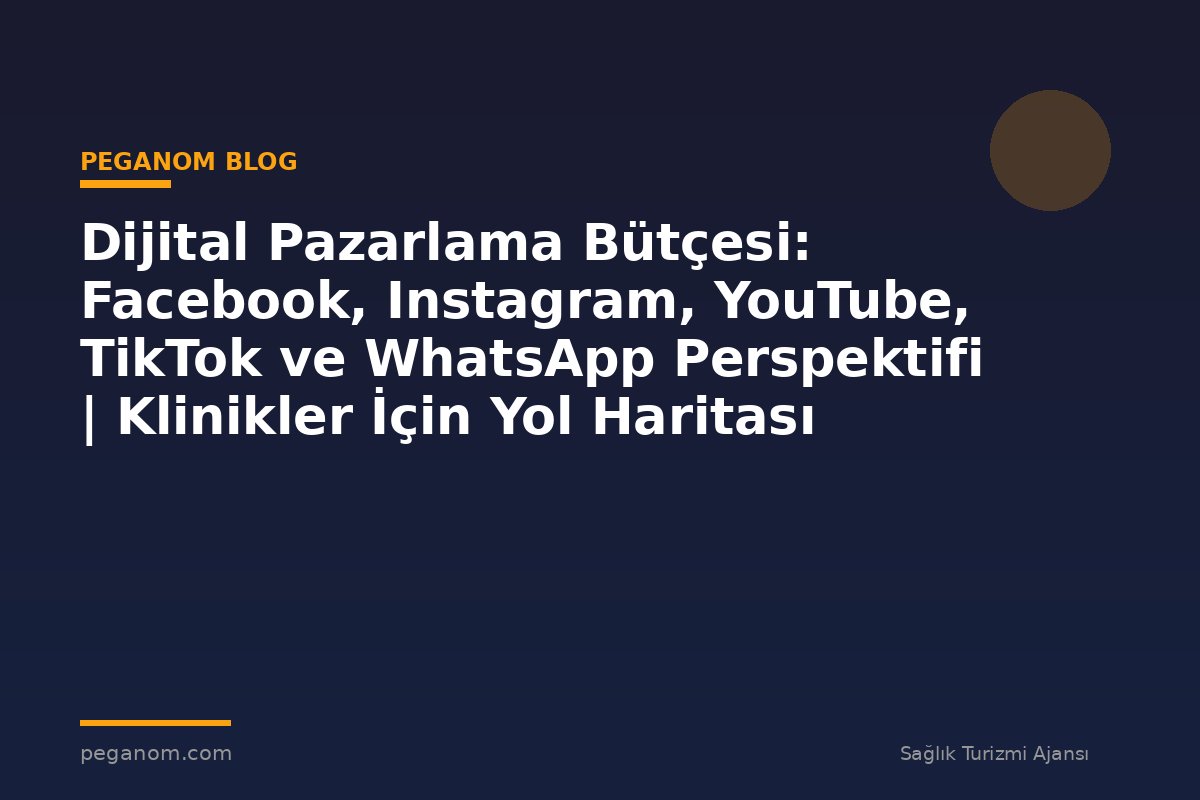Dijital Pazarlama Bütçesi: Facebook, Instagram, YouTube, TikTok ve WhatsApp Perspektifi | Klinikler İçin Yol Haritası