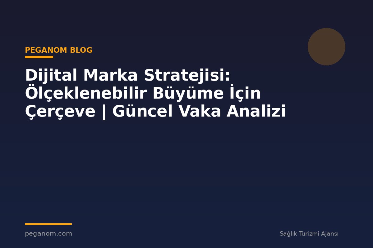 Dijital Marka Stratejisi: Ölçeklenebilir Büyüme İçin Çerçeve | Güncel Vaka Analizi