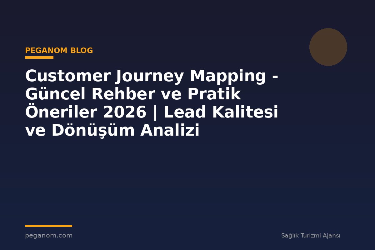 Customer Journey Mapping - Güncel Rehber ve Pratik Öneriler 2026 | Lead Kalitesi ve Dönüşüm Analizi