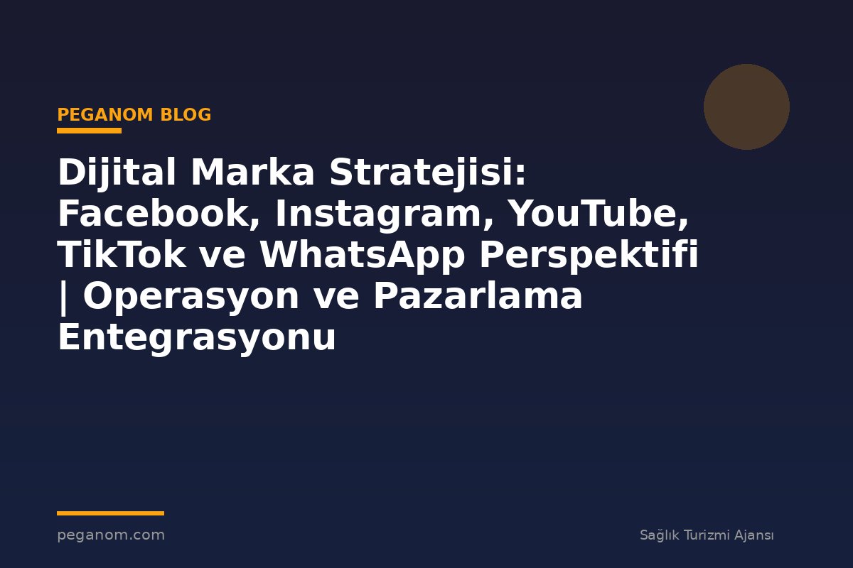 Dijital Marka Stratejisi: Facebook, Instagram, YouTube, TikTok ve WhatsApp Perspektifi | Operasyon ve Pazarlama Entegrasyonu