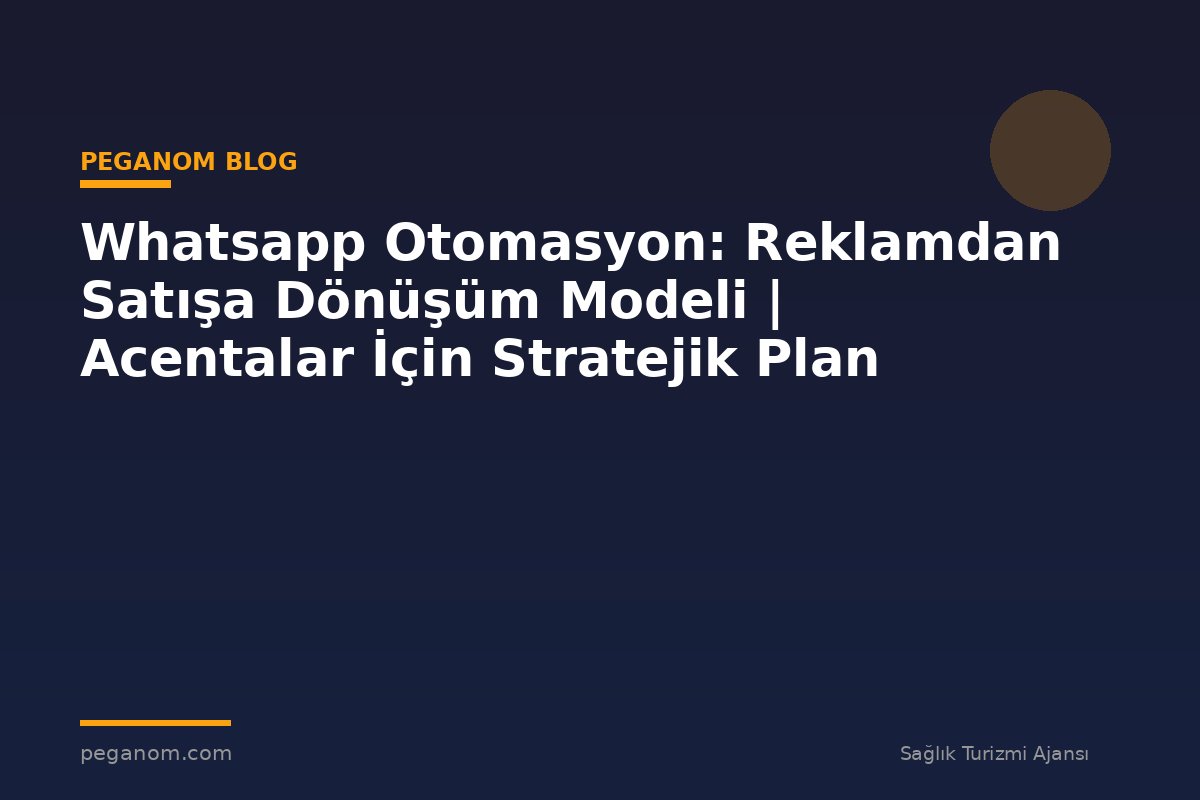Whatsapp Otomasyon: Reklamdan Satışa Dönüşüm Modeli | Acentalar İçin Stratejik Plan