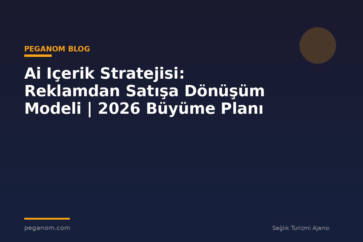 Ai Içerik Stratejisi: Reklamdan Satışa Dönüşüm Modeli | 2026 Büyüme Planı