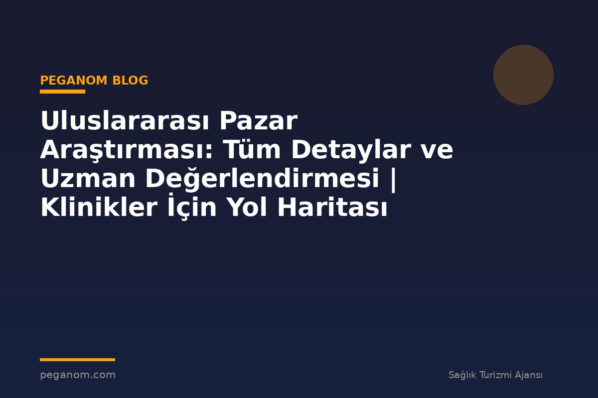 Uluslararası Pazar Araştırması: Tüm Detaylar ve Uzman Değerlendirmesi | Klinikler İçin Yol Haritası