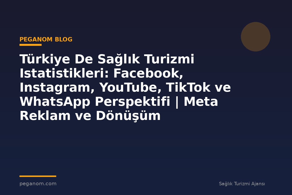 Türkiye De Sağlık Turizmi Istatistikleri: Facebook, Instagram, YouTube, TikTok ve WhatsApp Perspektifi | Meta Reklam ve Dönüşüm Optimizasyonu Rehberi