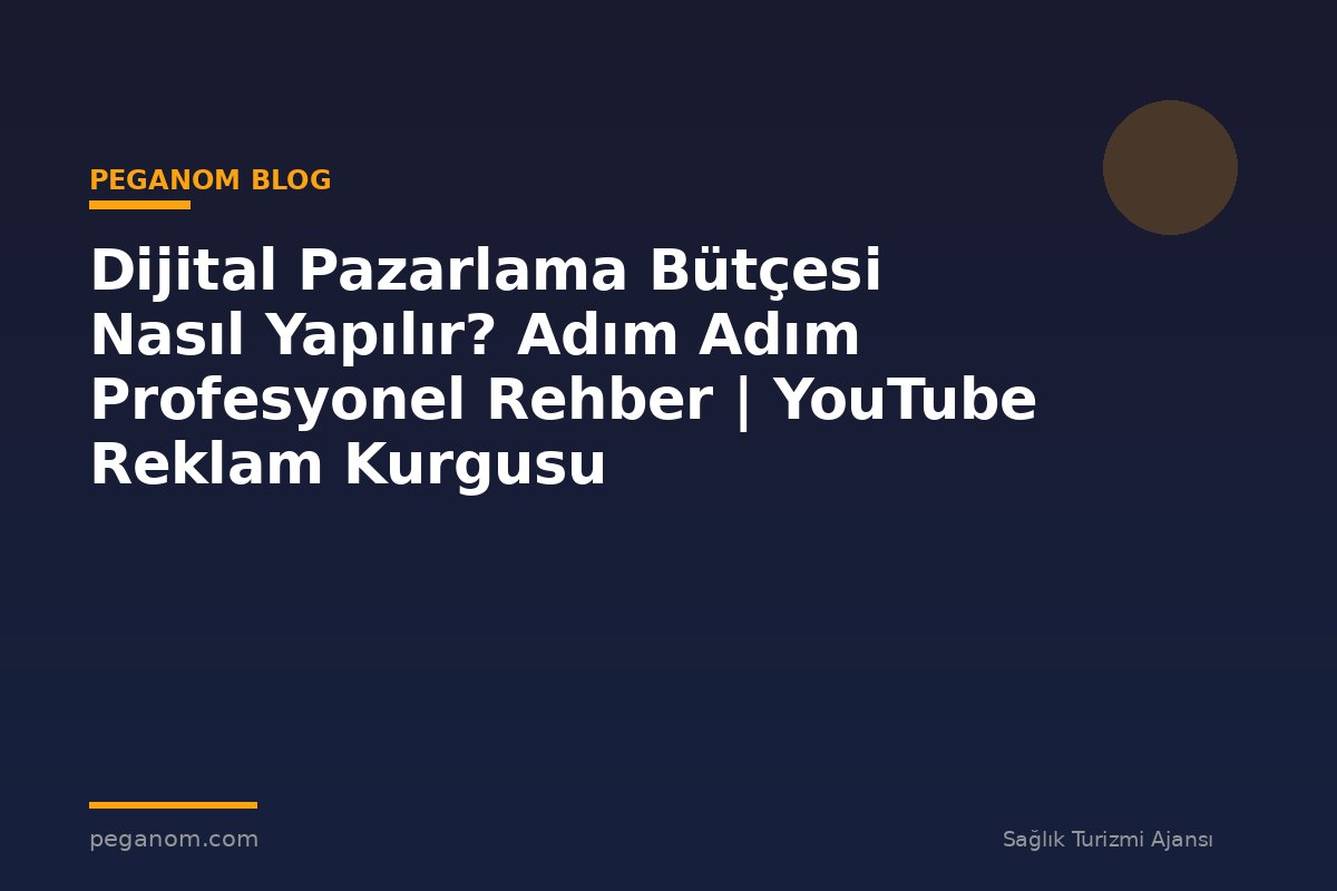 Dijital Pazarlama Bütçesi Nasıl Yapılır? Adım Adım Profesyonel Rehber | YouTube Reklam Kurgusu