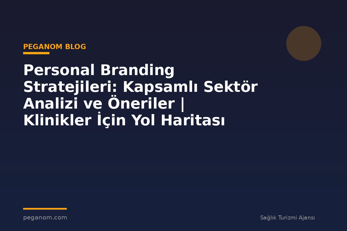 Personal Branding Stratejileri: Kapsamlı Sektör Analizi ve Öneriler | Klinikler İçin Yol Haritası