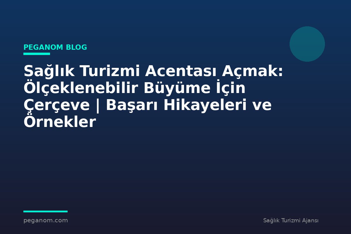 Sağlık Turizmi Acentası Açmak: Ölçeklenebilir Büyüme İçin Çerçeve | Başarı Hikayeleri ve Örnekler