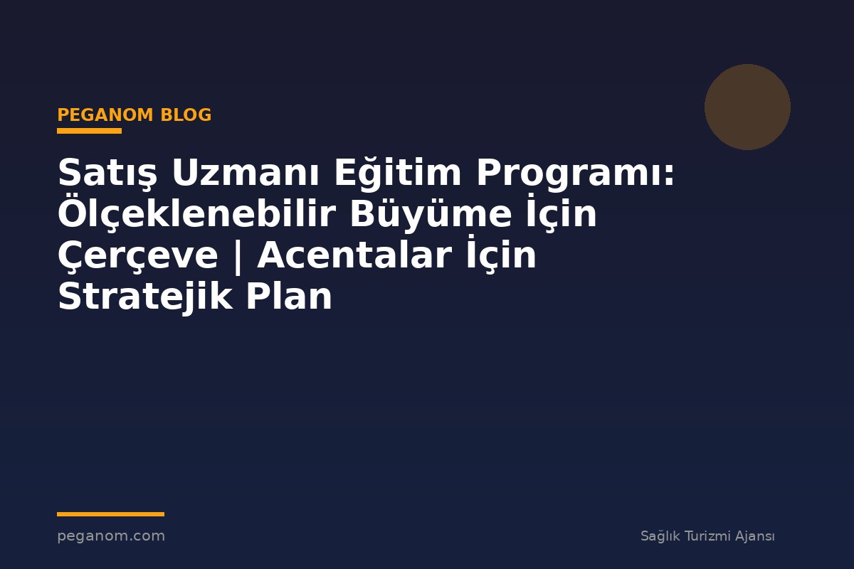 Satış Uzmanı Eğitim Programı: Ölçeklenebilir Büyüme İçin Çerçeve | Acentalar İçin Stratejik Plan
