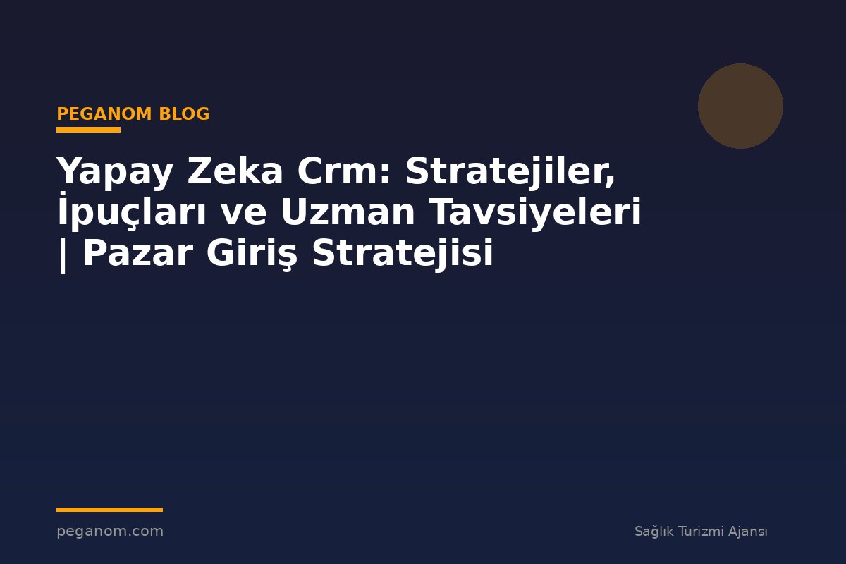 Yapay Zeka Crm: Stratejiler, İpuçları ve Uzman Tavsiyeleri | Pazar Giriş Stratejisi