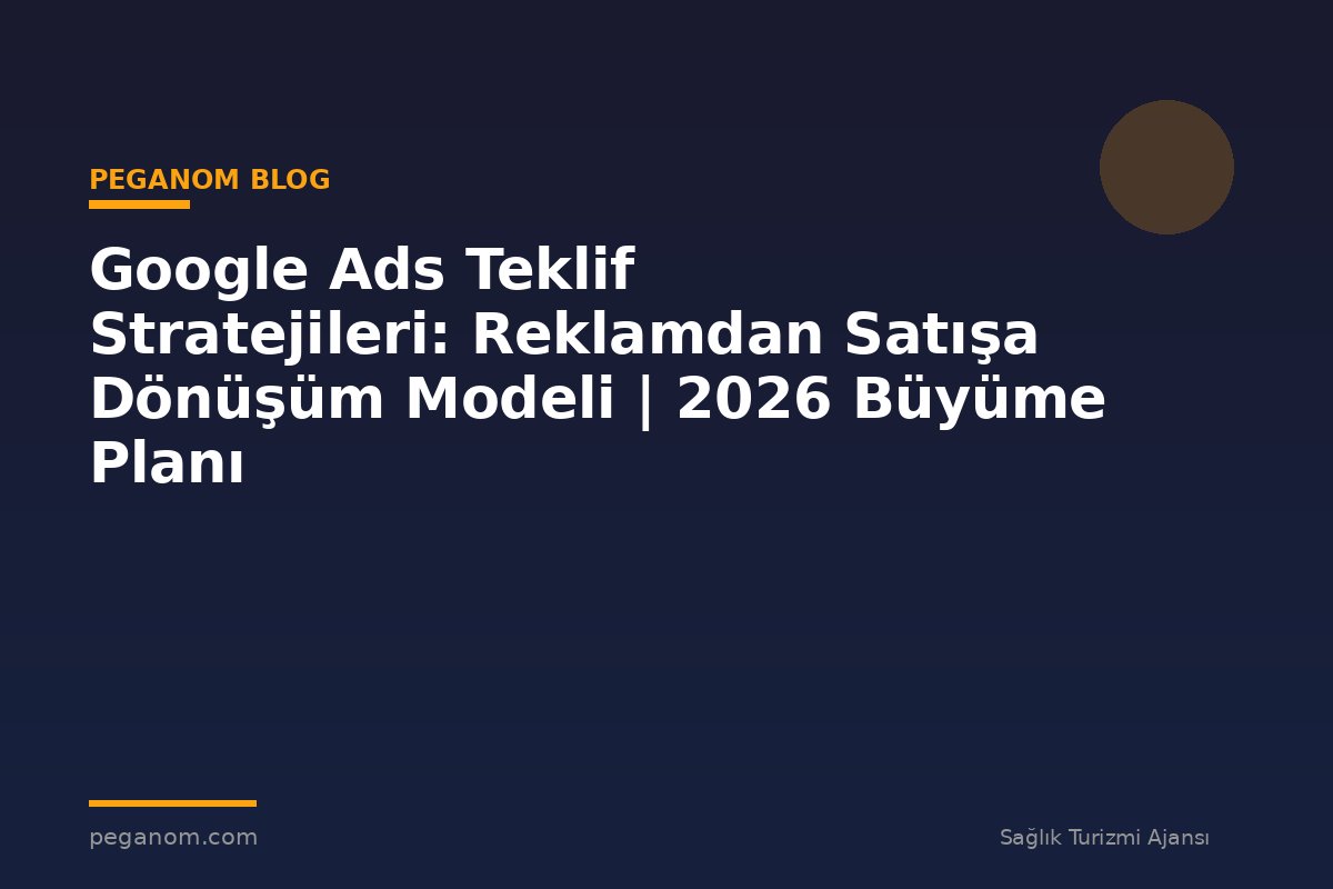 Google Ads Teklif Stratejileri: Reklamdan Satışa Dönüşüm Modeli | 2026 Büyüme Planı