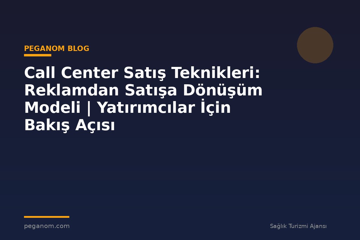 Call Center Satış Teknikleri: Reklamdan Satışa Dönüşüm Modeli | Yatırımcılar İçin Bakış Açısı