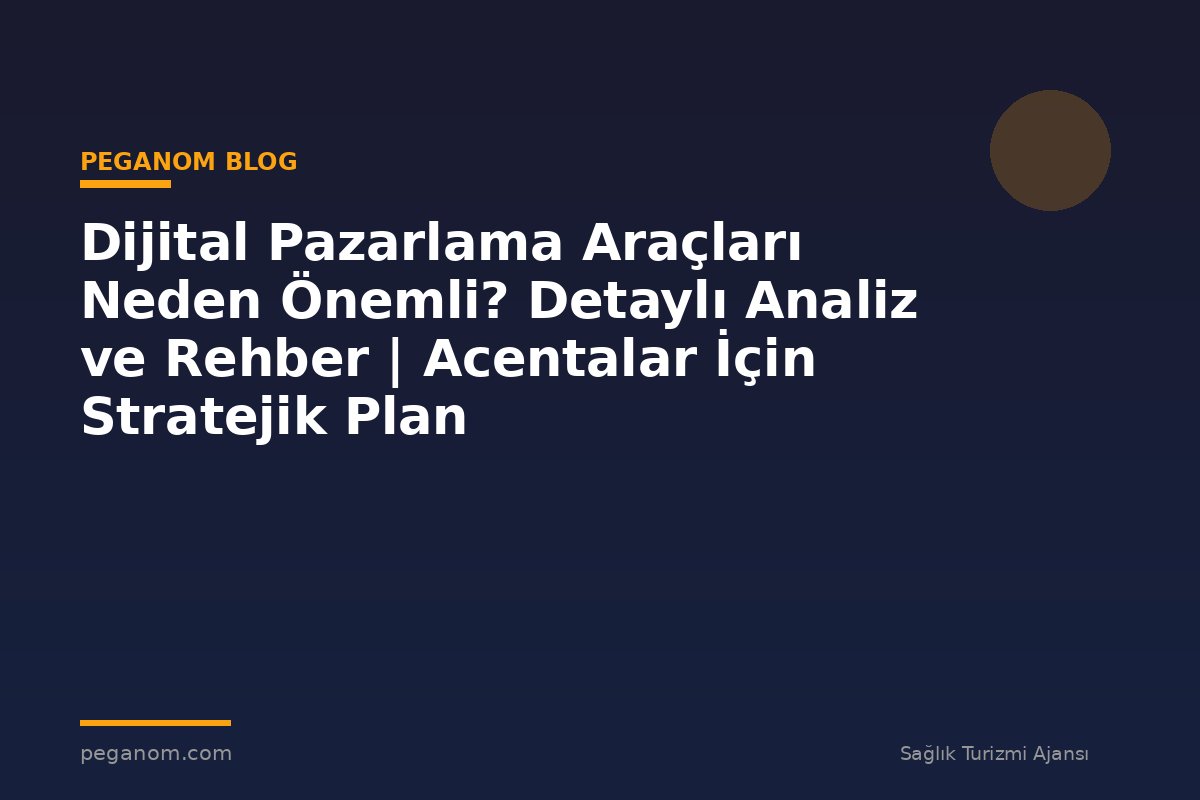 Dijital Pazarlama Araçları Neden Önemli? Detaylı Analiz ve Rehber | Acentalar İçin Stratejik Plan