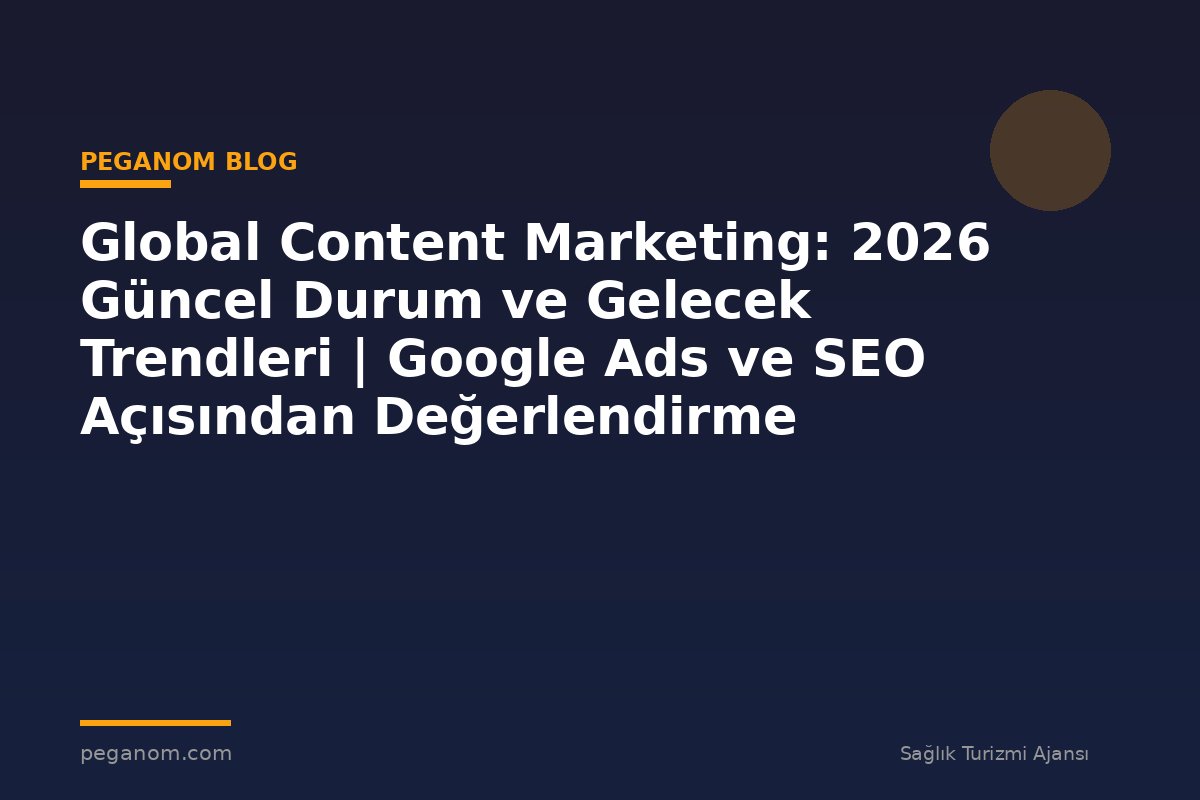 Global Content Marketing: 2026 Güncel Durum ve Gelecek Trendleri | Google Ads ve SEO Açısından Değerlendirme