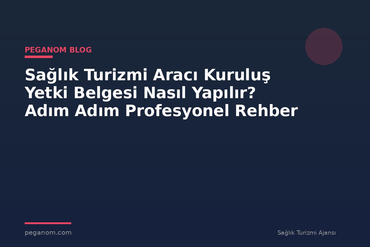 Sağlık Turizmi Aracı Kuruluş Yetki Belgesi Nasıl Yapılır? Adım Adım Profesyonel Rehber