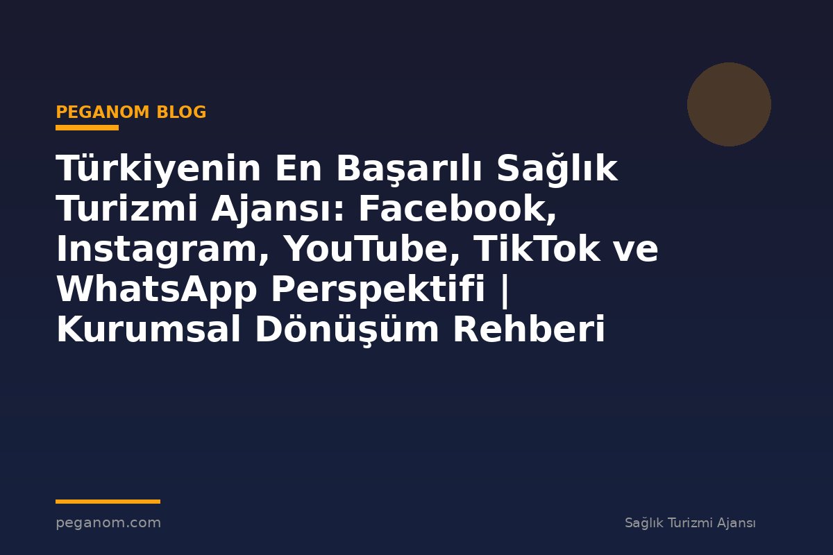 Türkiyenin En Başarılı Sağlık Turizmi Ajansı: Facebook, Instagram, YouTube, TikTok ve WhatsApp Perspektifi | Kurumsal Dönüşüm Rehberi