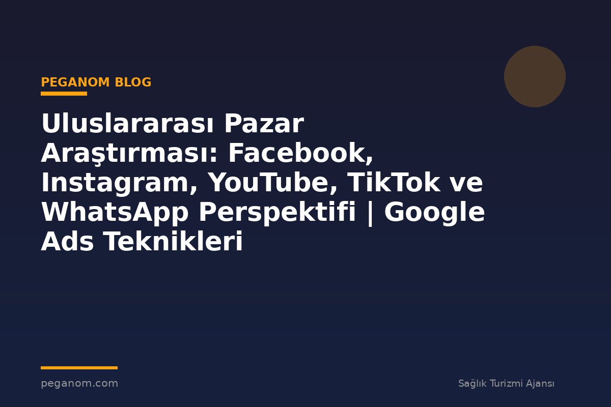 Uluslararası Pazar Araştırması: Facebook, Instagram, YouTube, TikTok ve WhatsApp Perspektifi | Google Ads Teknikleri